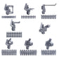 Bracket kit - 71 piece assortment of brackets for tool wall organization