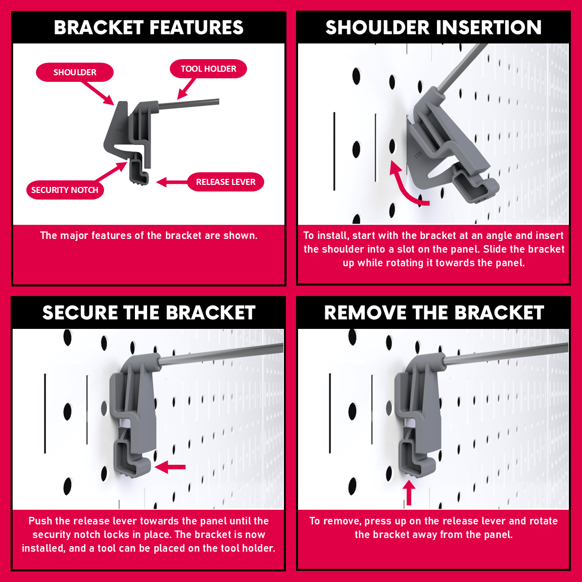 4" Wire Arm Bracket [10 Pack] Model 113