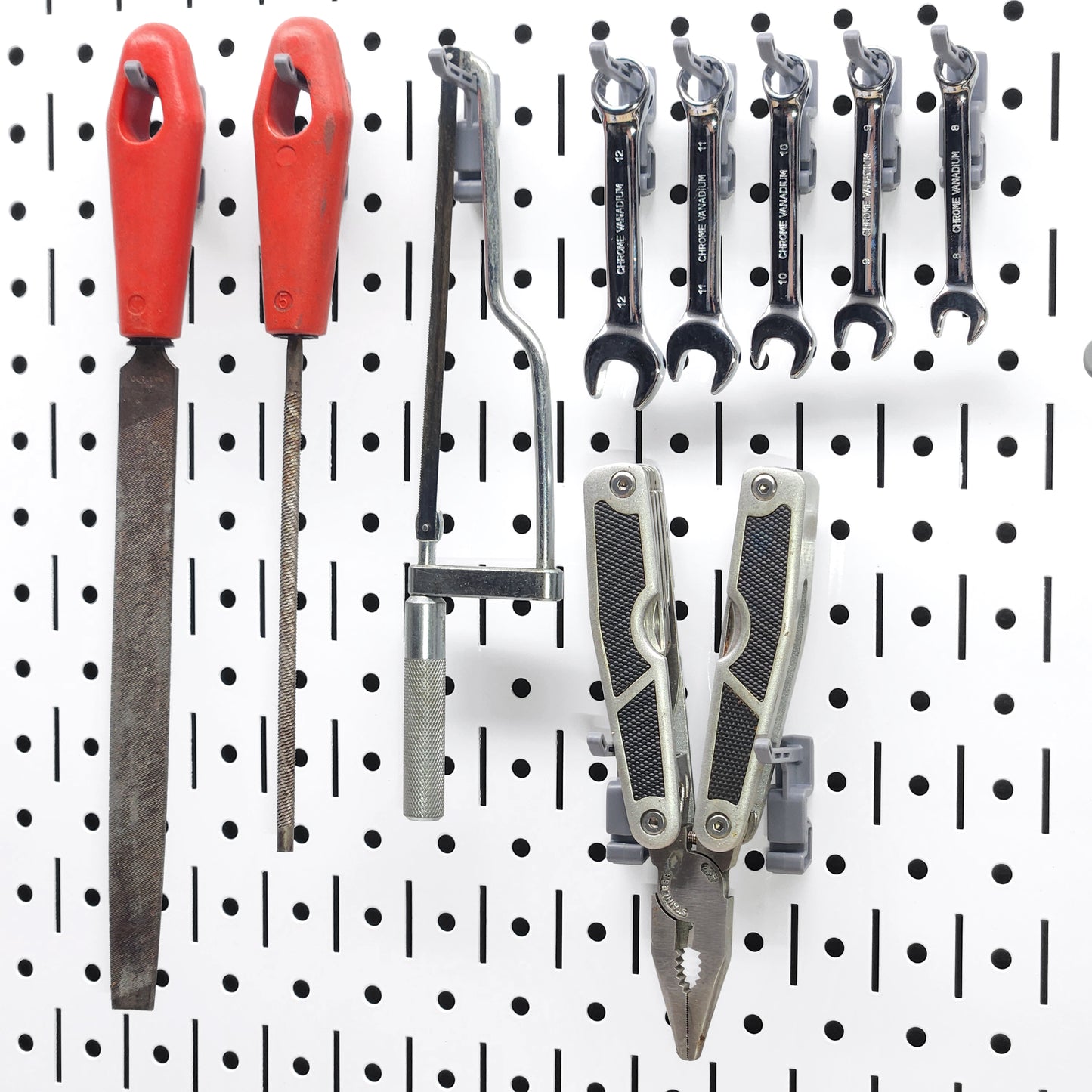 Bracket kit - 71 piece assortment of brackets for tool wall organization